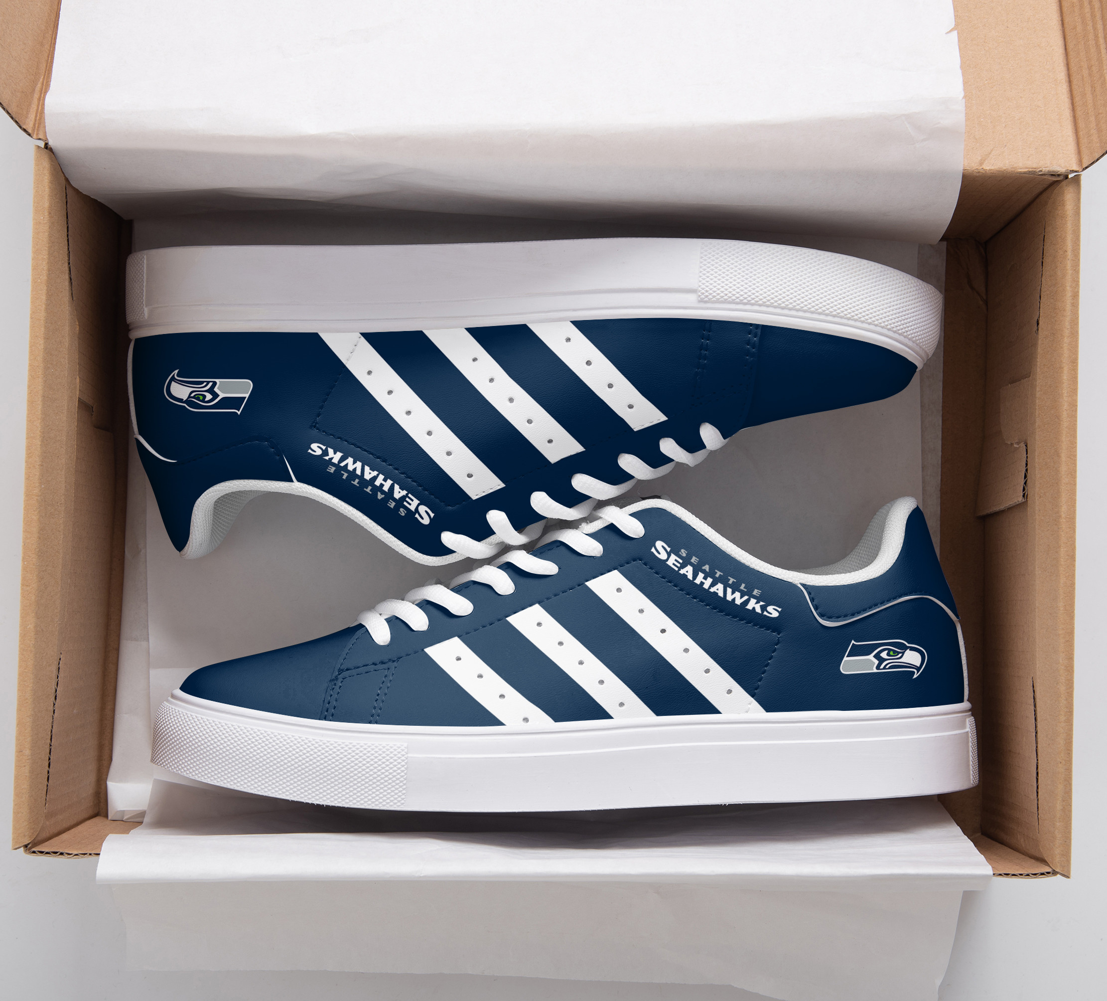 JWFancy Seattle Seahawks Skate Stan Shoes Sneakes For Men And Women