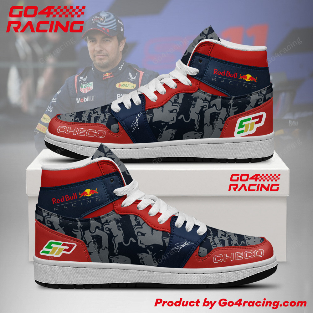 JWFancy Sergio Perez - Red Bull AJ1 High Sneakers Shoes For Men And Women