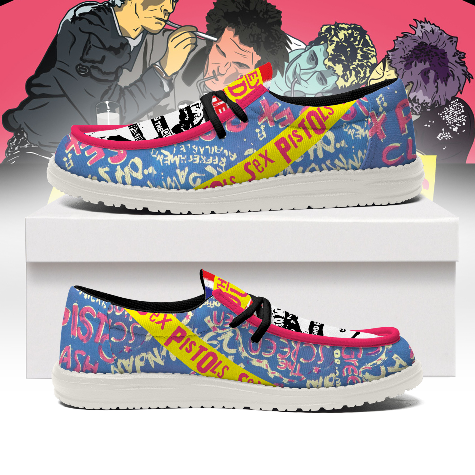 JWFancy Sex Pistols – Custom Name Hey Dude