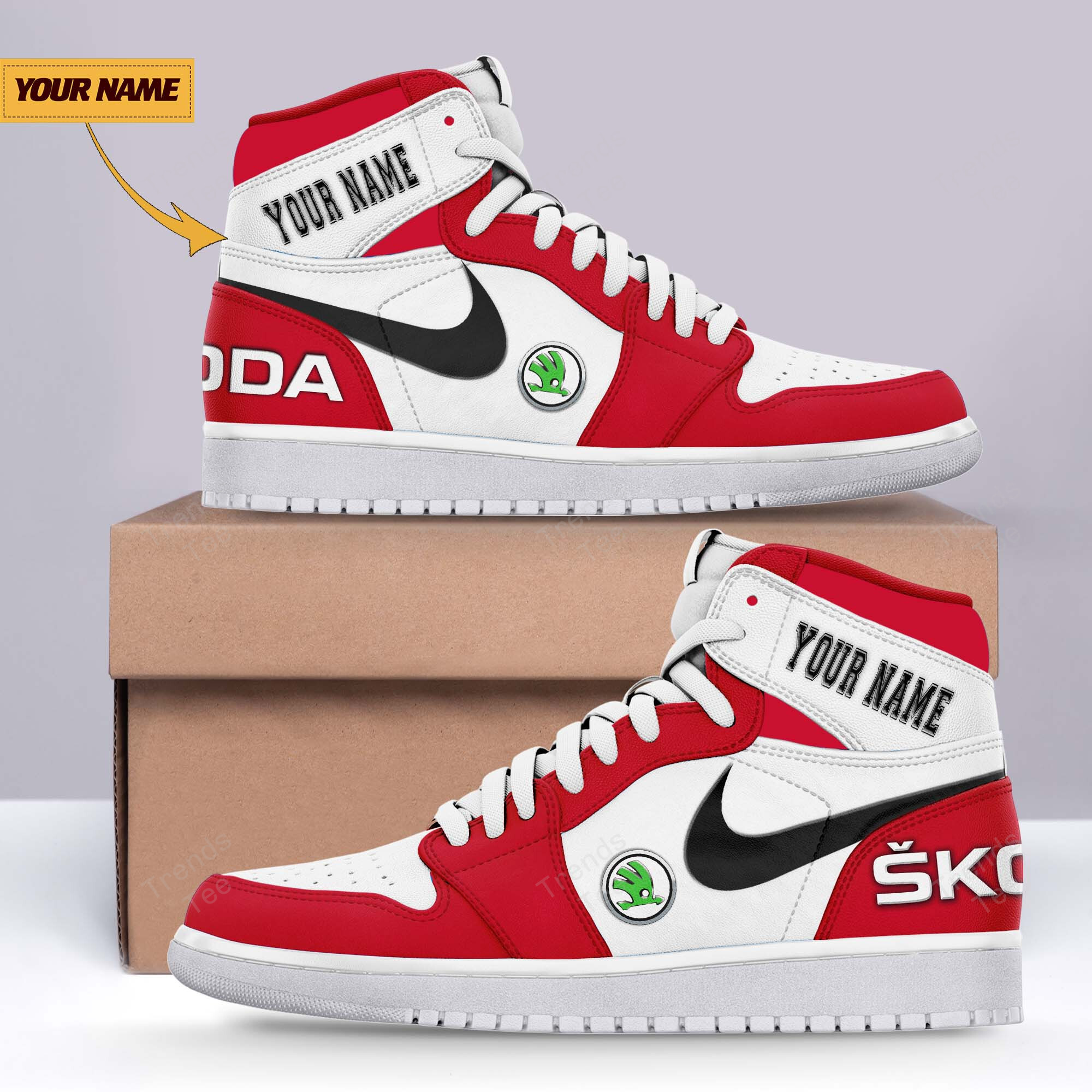JWFancy Skoda AJ1 High Sneakers Shoes For Men And Women