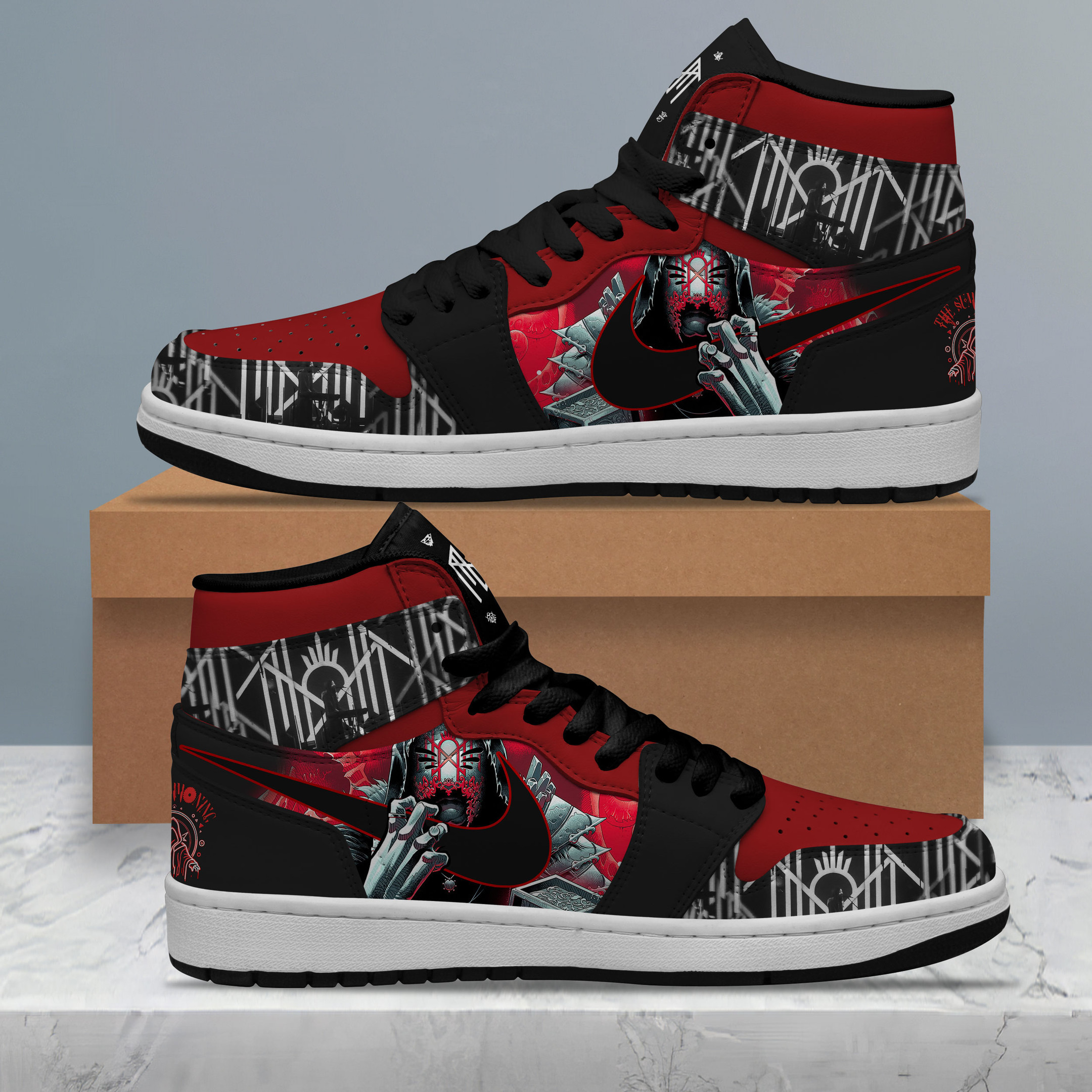 JWFancy Sleep Token AJ1 High Sneakers Shoes For Men And Women