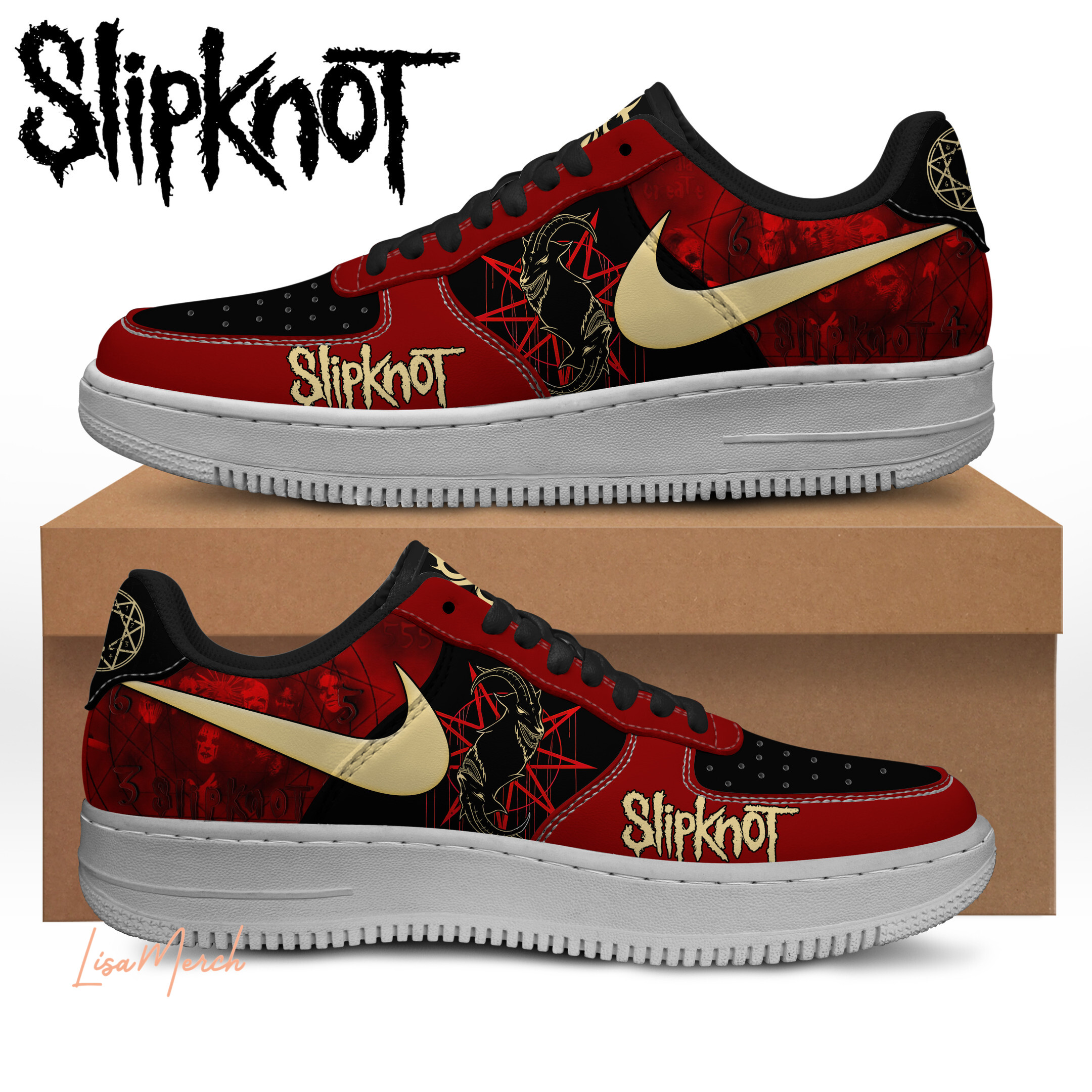 JWFancy Slipknot Air Low-Top Sneakers Shoes For Men And Women