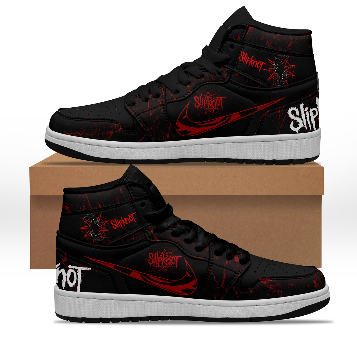 JWFancy Slipknot AJ1 High Sneakers Shoes For Men And Women