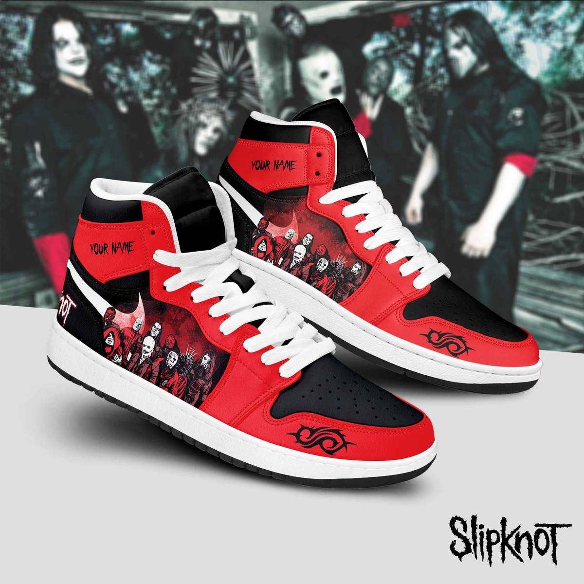 JWFancy Slipknot AJ1 High Sneakers Shoes For Men And Women