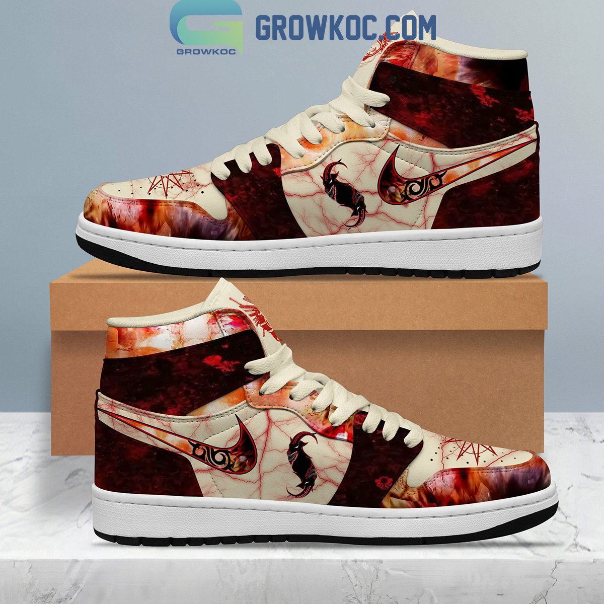 JWFancy Slipknot AJ1 High Sneakers Shoes For Men And Women