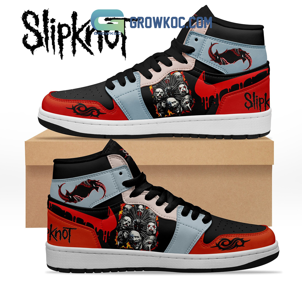 JWFancy Slipknot AJ1 High Sneakers Shoes For Men And Women