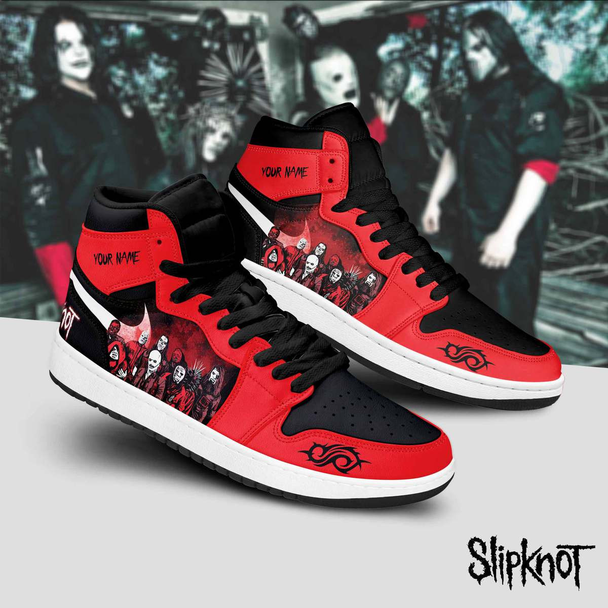 JWFancy Slipknot AJ1 High Sneakers Shoes For Men And Women