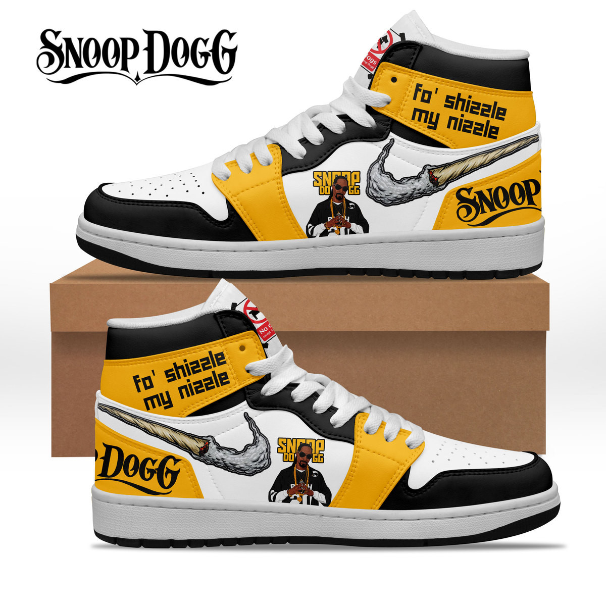 JWFancy Snoop Dogg AJ1 High Sneakers Shoes For Men And Women