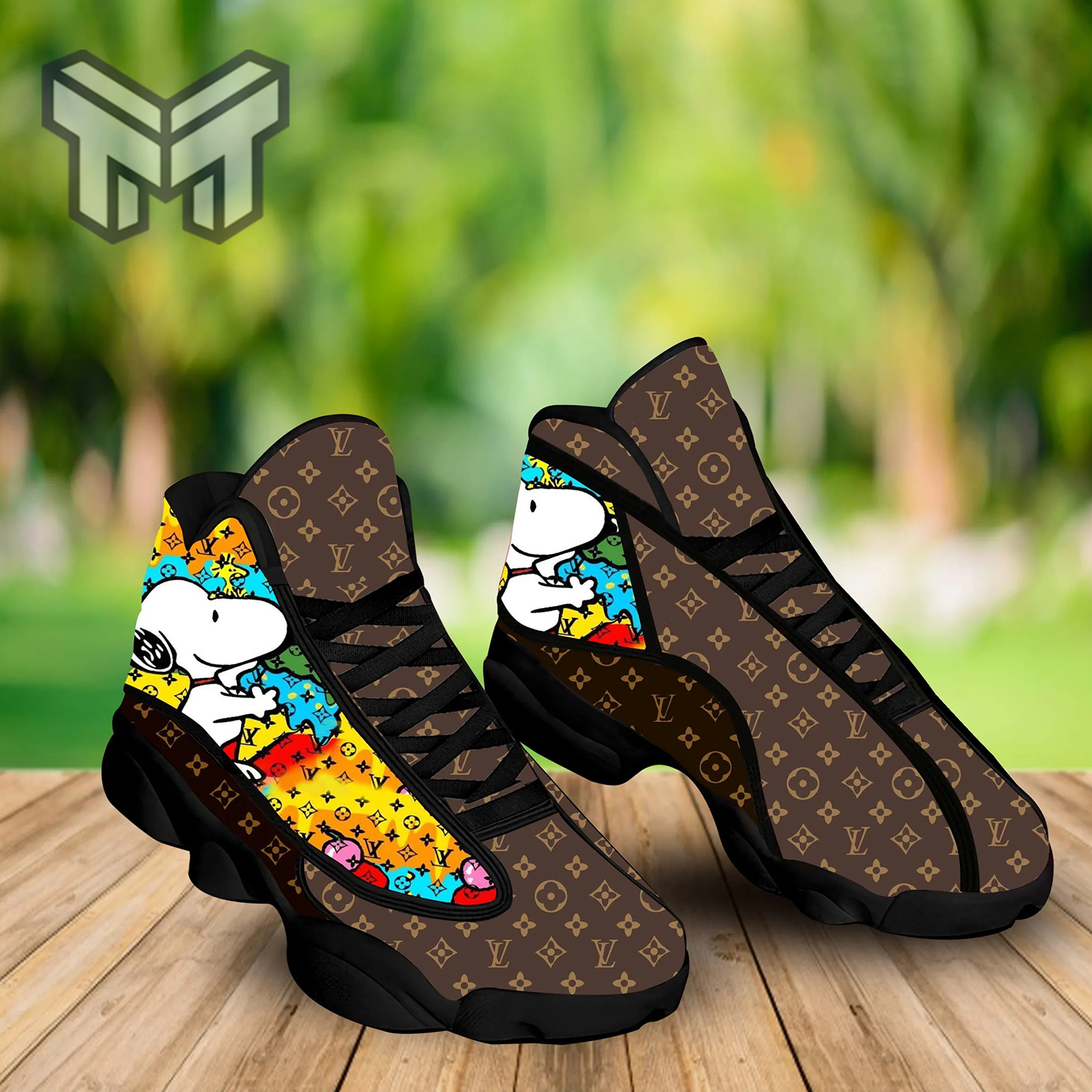 JWFancy Snoopy AJ13 Sneakers Shoes For Men And Women