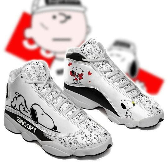 JWFancy Snoopy AJ13 Sneakers Shoes For Men And Women