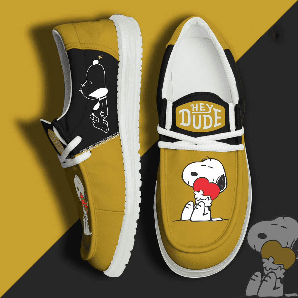 JWFancy Snoopy Hey Dude Shoes Wally Men's Lace Up Loafers Comfortable For Men And Women