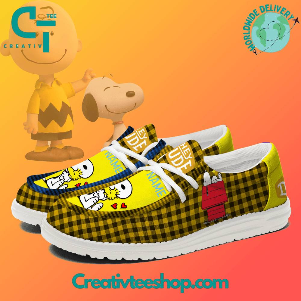 JWFancy Snoopy Hey Dude Shoes Wally Men's Lace Up Loafers Comfortable For Men And Women