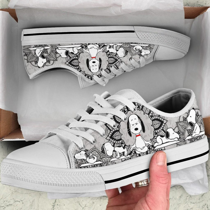JWFancy Snoopy Low Top Canvas Sneakers Shoes For Men And Women