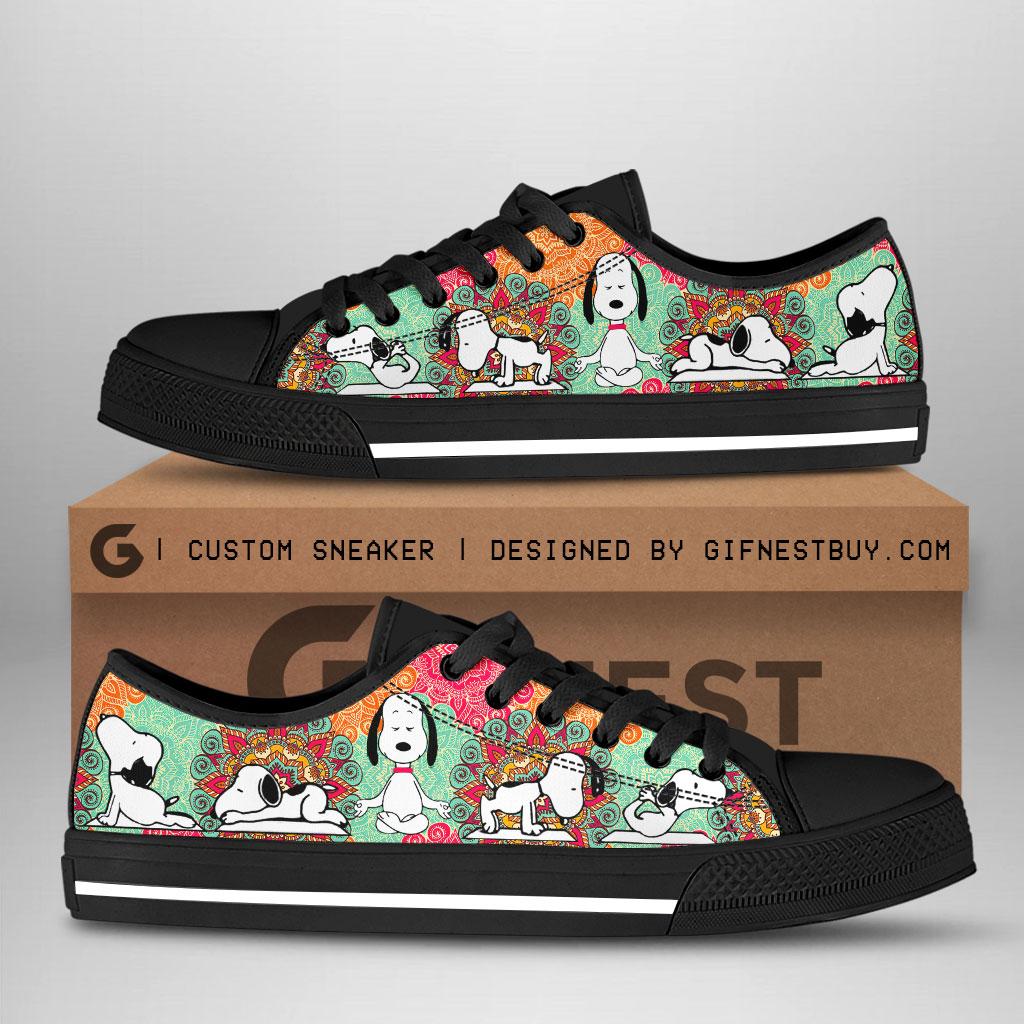 JWFancy Snoopy Low Top Canvas Sneakers Shoes For Men And Women
