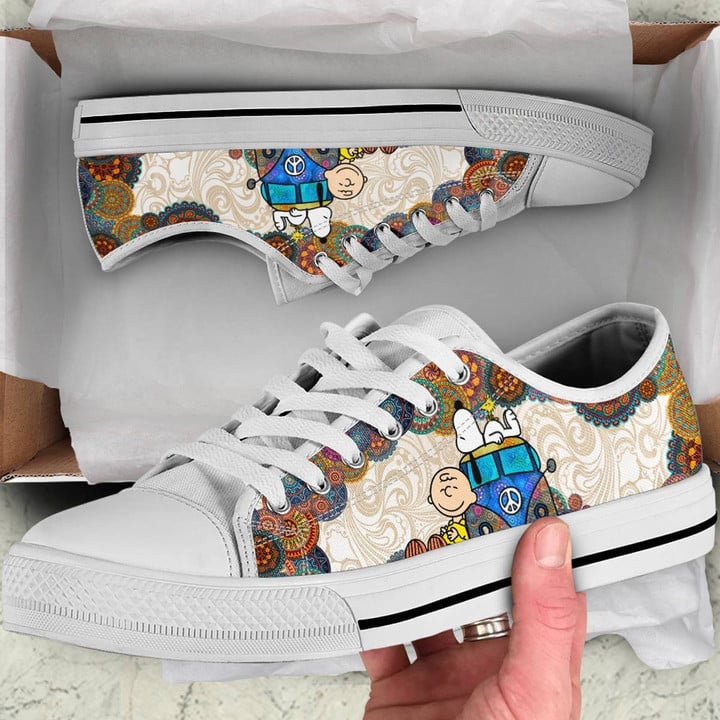 JWFancy Snoopy Low Top Canvas Sneakers Shoes For Men And Women