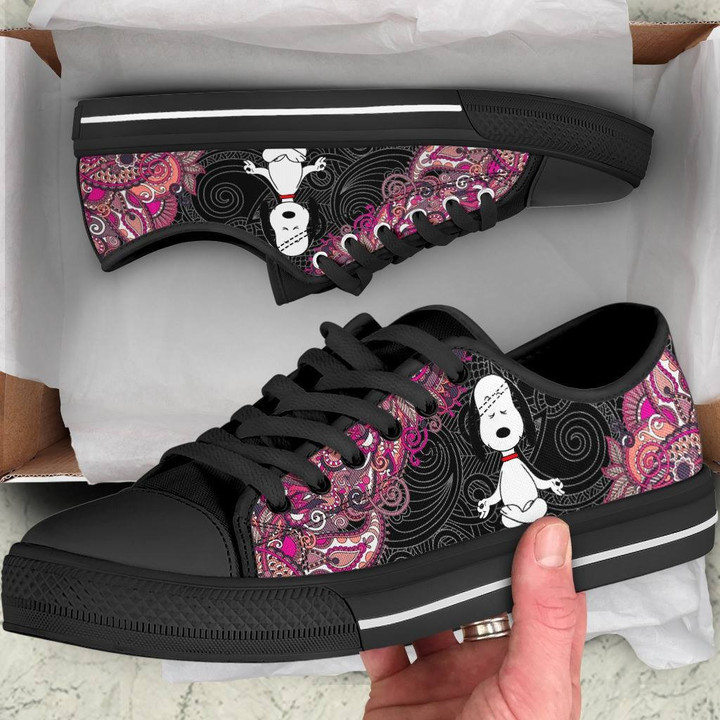 JWFancy Snoopy Low Top Canvas Sneakers Shoes For Men And Women