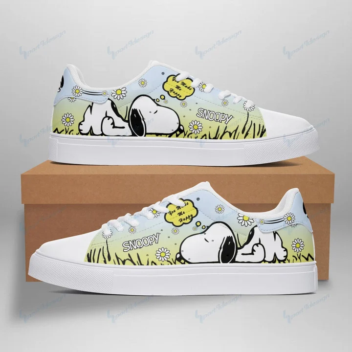 JWFancy Snoopy Low Top Canvas Sneakers Shoes For Men And Women