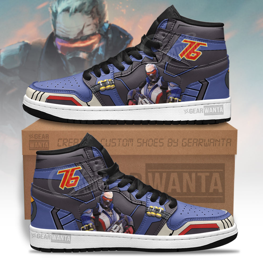 JWFancy Soldier 76 Overwatch AJ1 High Sneakers Shoes For Men And Women