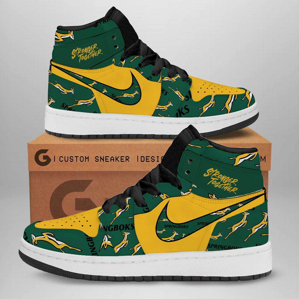 JWFancy South Africa National AJ1 High Sneakers Shoes For Men And Women