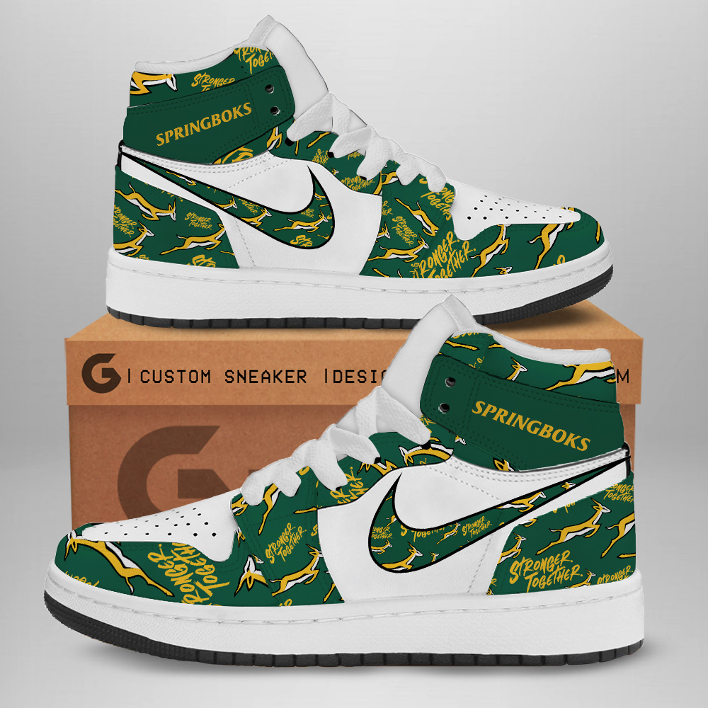 JWFancy South Africa National AJ1 High Sneakers Shoes For Men And Women