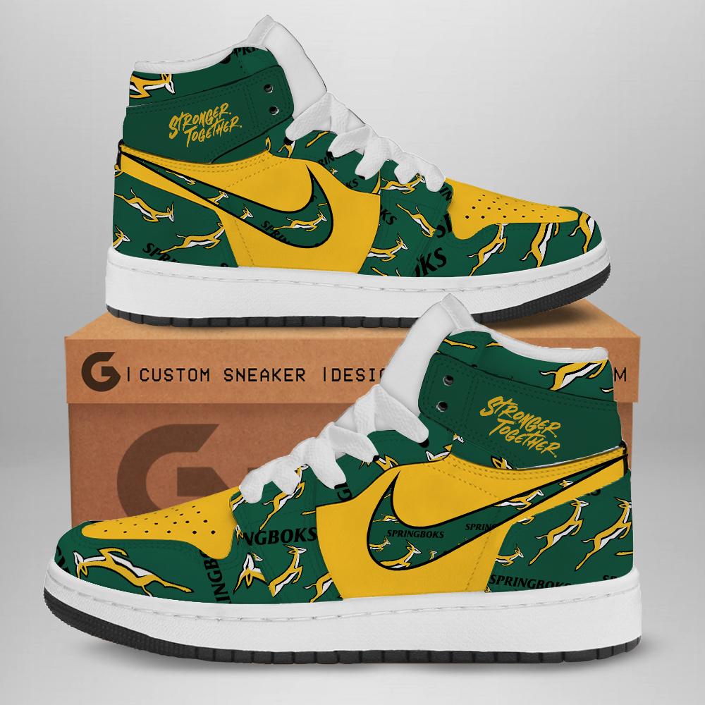 JWFancy South Africa National AJ1 High Sneakers Shoes For Men And Women