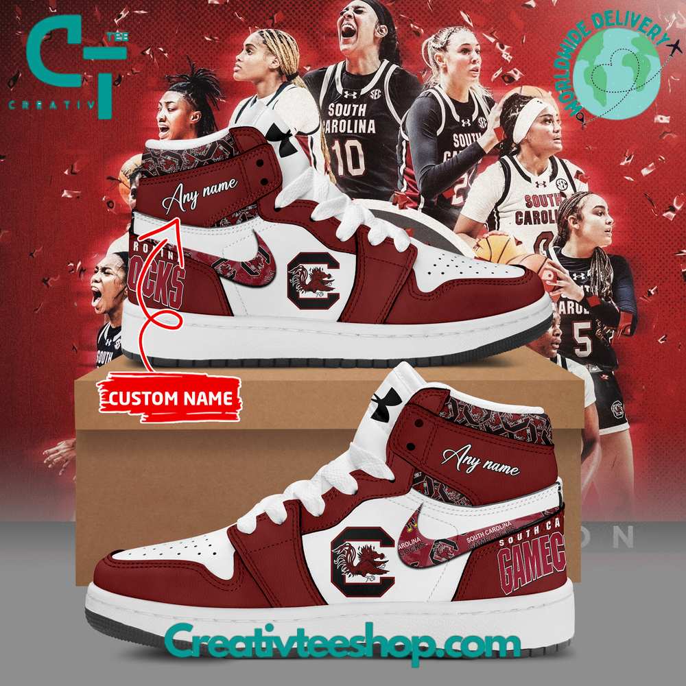 JWFancy South Carolina Gamecocks AJ1 High Sneakers Shoes For Men And Women