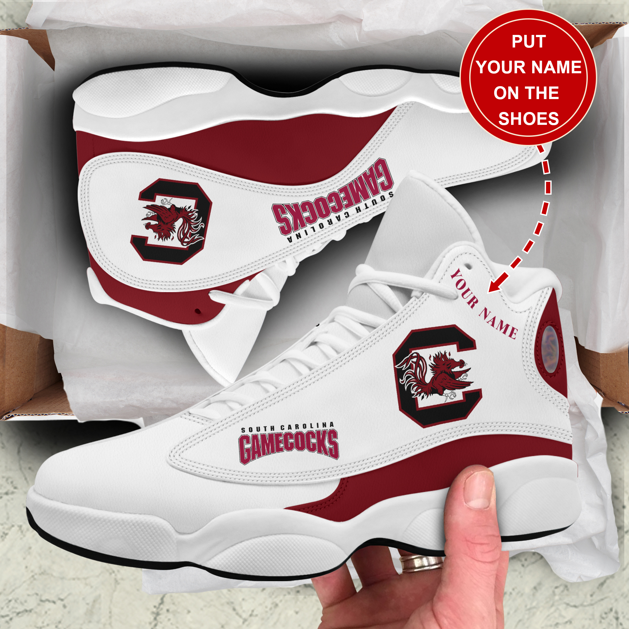 JWFancy South Carolina Gamecocks AJ13 Sneakers Shoes For Men And Women