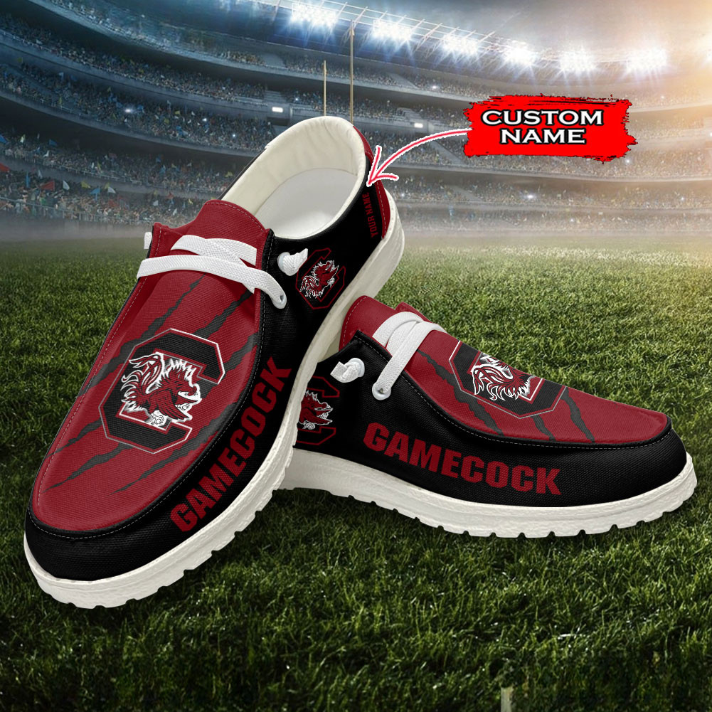 JWFancy South Carolina Gamecocks Hey Dude Shoes Wally Men's Lace Up Loafers Comfortable For Men And Women