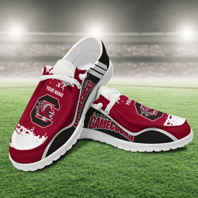 JWFancy South Carolina Gamecocks Hey Dude Shoes Wally Men's Lace Up Loafers Comfortable For Men And Women