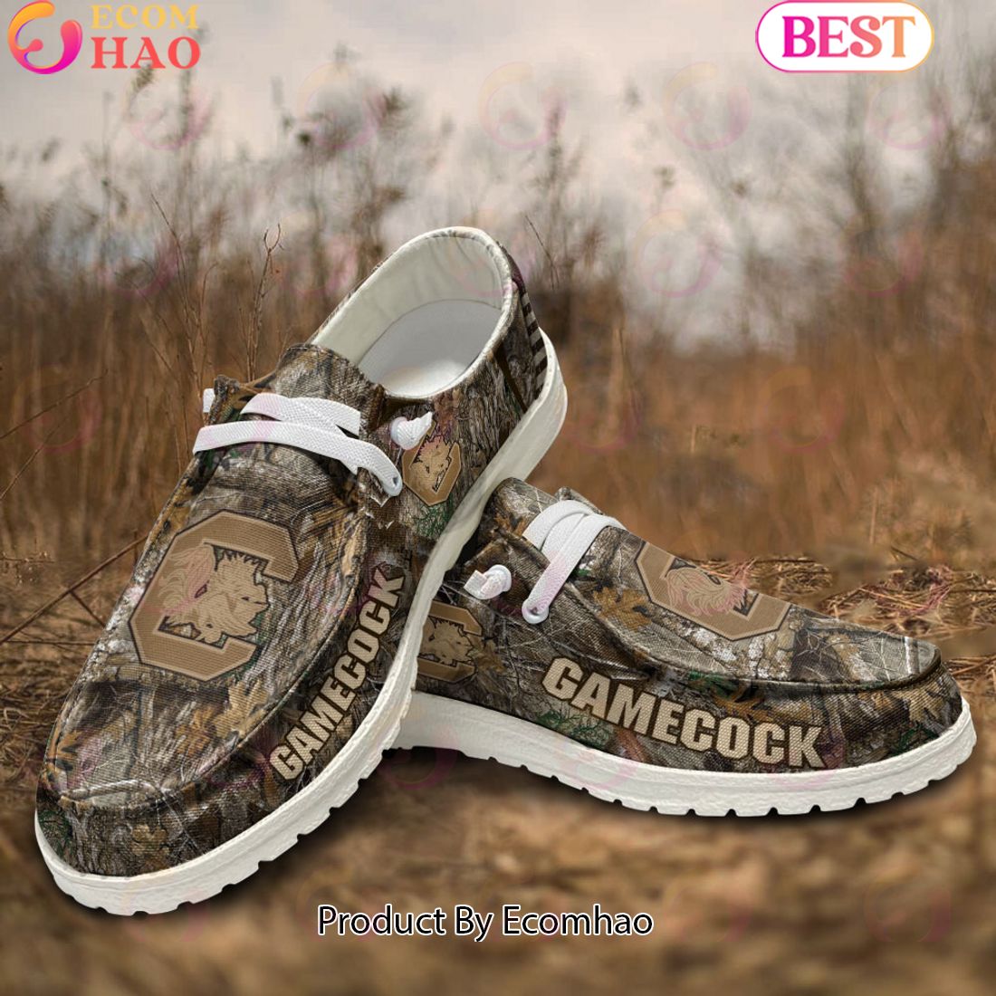 JWFancy South Carolina Gamecocks Hey Dude Shoes Wally Men's Lace Up Loafers Comfortable For Men And Women