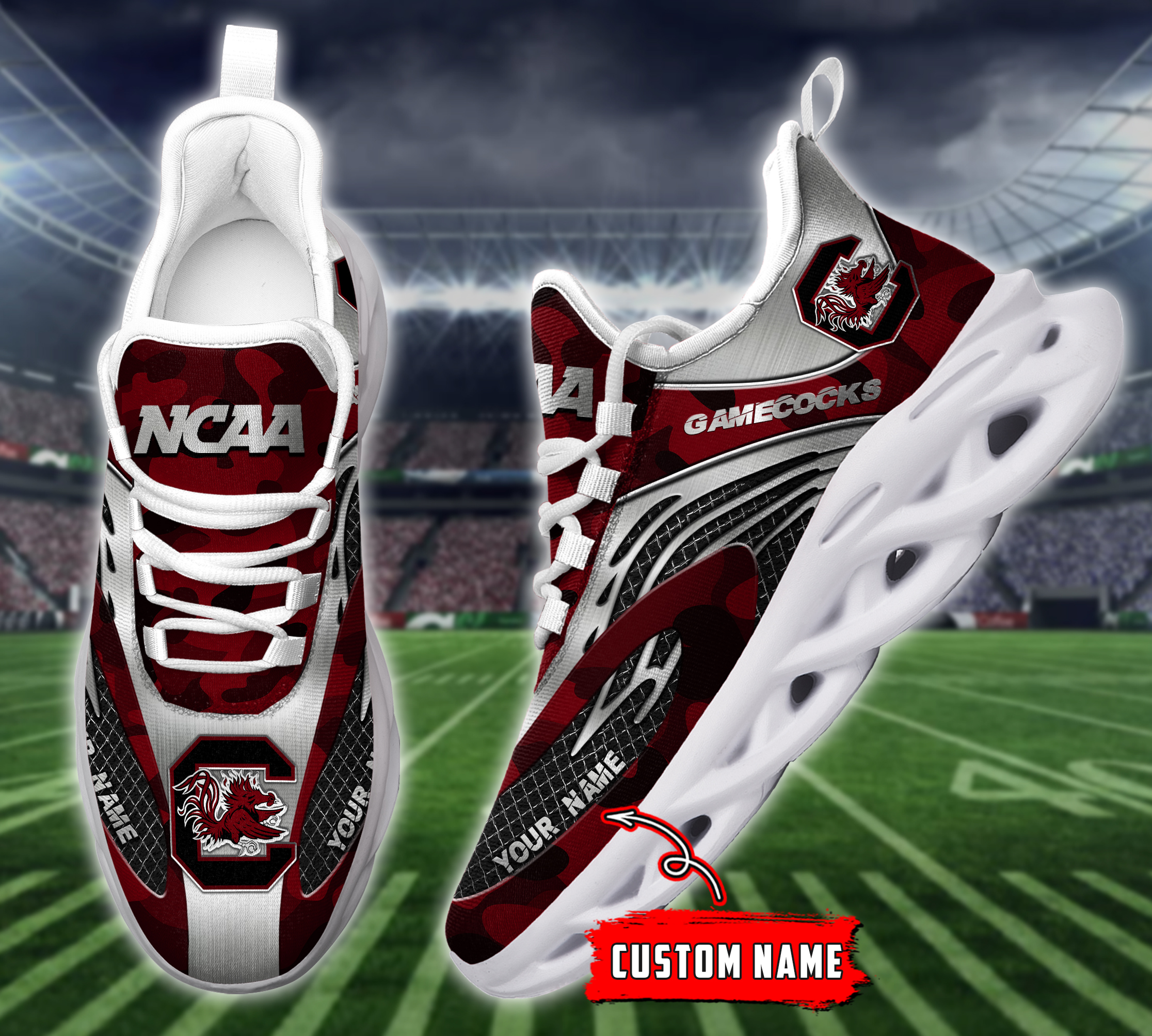 JWFancy South Carolina Gamecocks NCAA Max Soul Shoes Sneakers For Men And Women