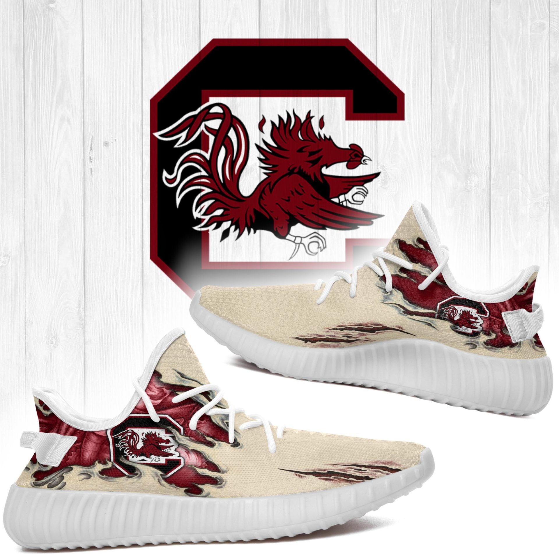JWFancy South Carolina Gamecocks Yeezy Boost Shoes For Men And Women