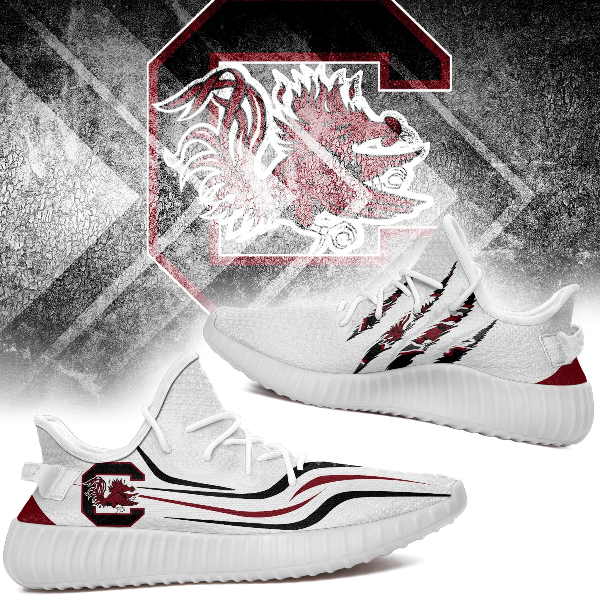 JWFancy South Carolina Gamecocks Yeezy Boost Shoes For Men And Women