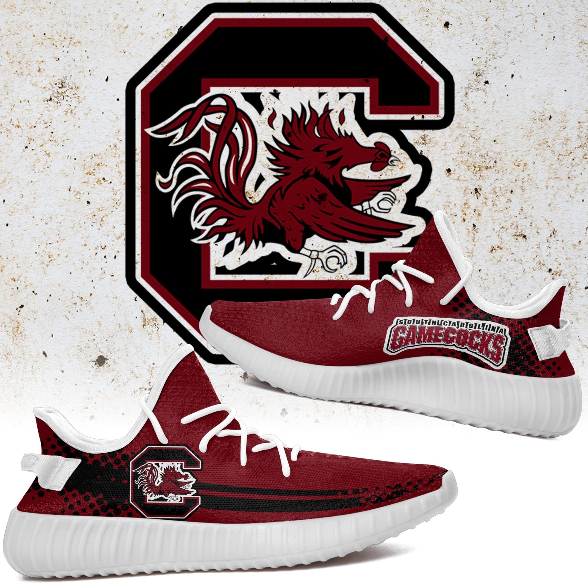 JWFancy South Carolina Gamecocks Yeezy Boost Shoes For Men And Women