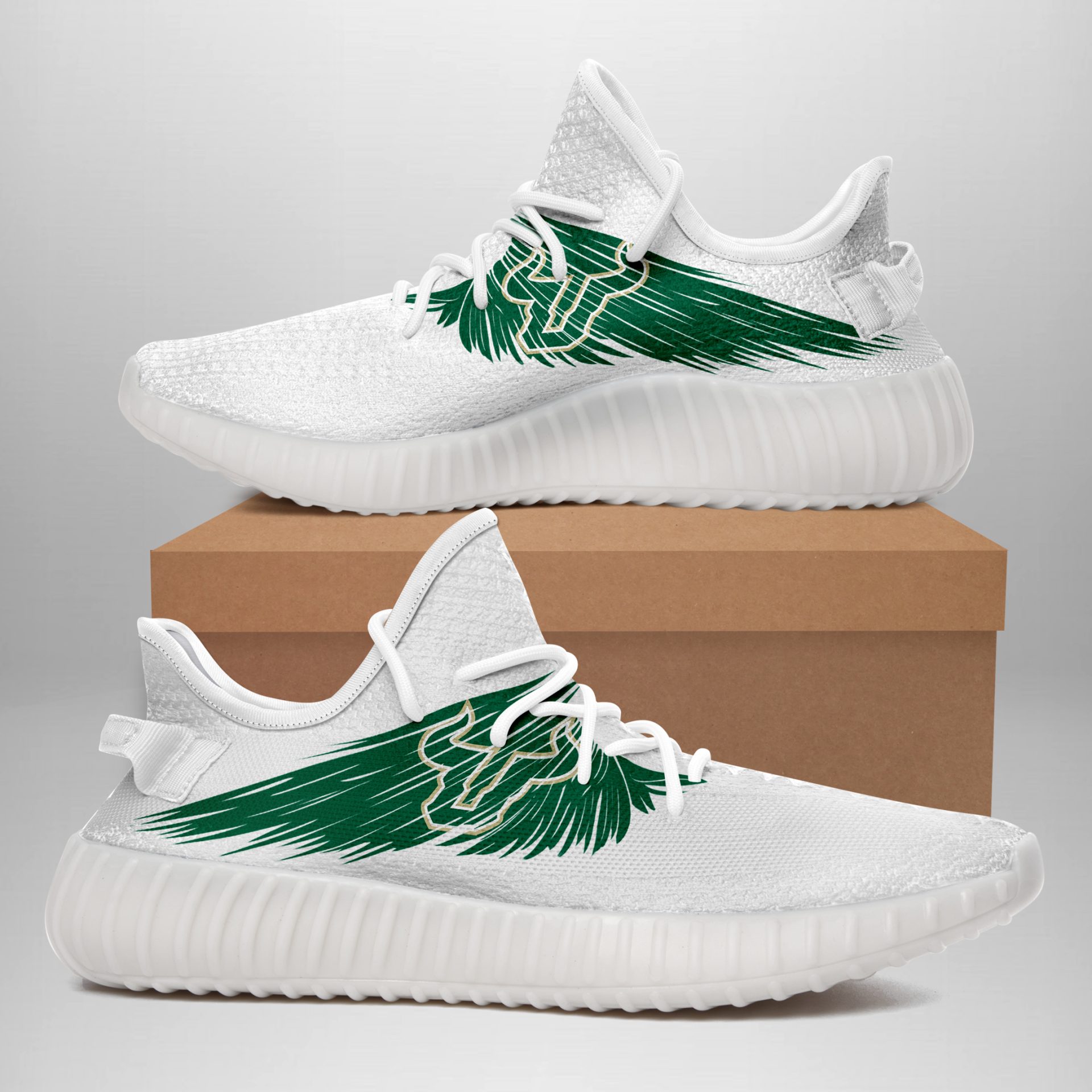 JWFancy South Florida Bulls Yeezy Boost Shoes For Men And Women