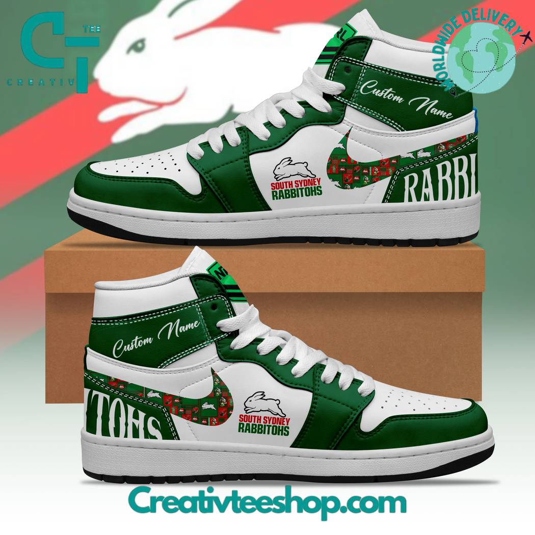 JWFancy South Sydney Rabbitohs AJ1 High Sneakers Shoes For Men And Women
