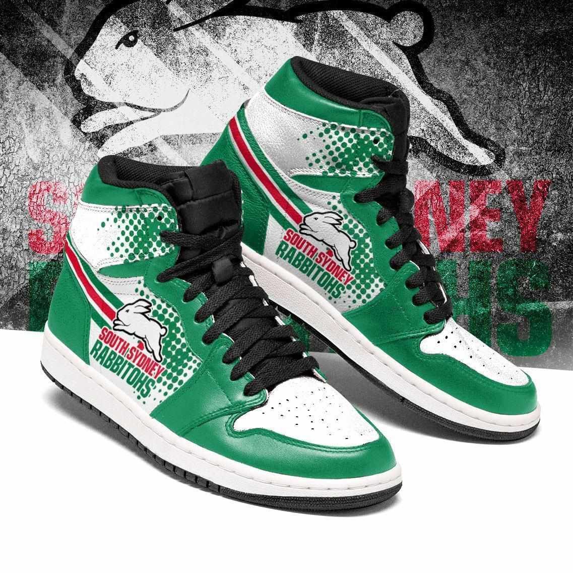 JWFancy South Sydney Rabbitohs NRL AJ1 High Sneakers Shoes For Men And Women