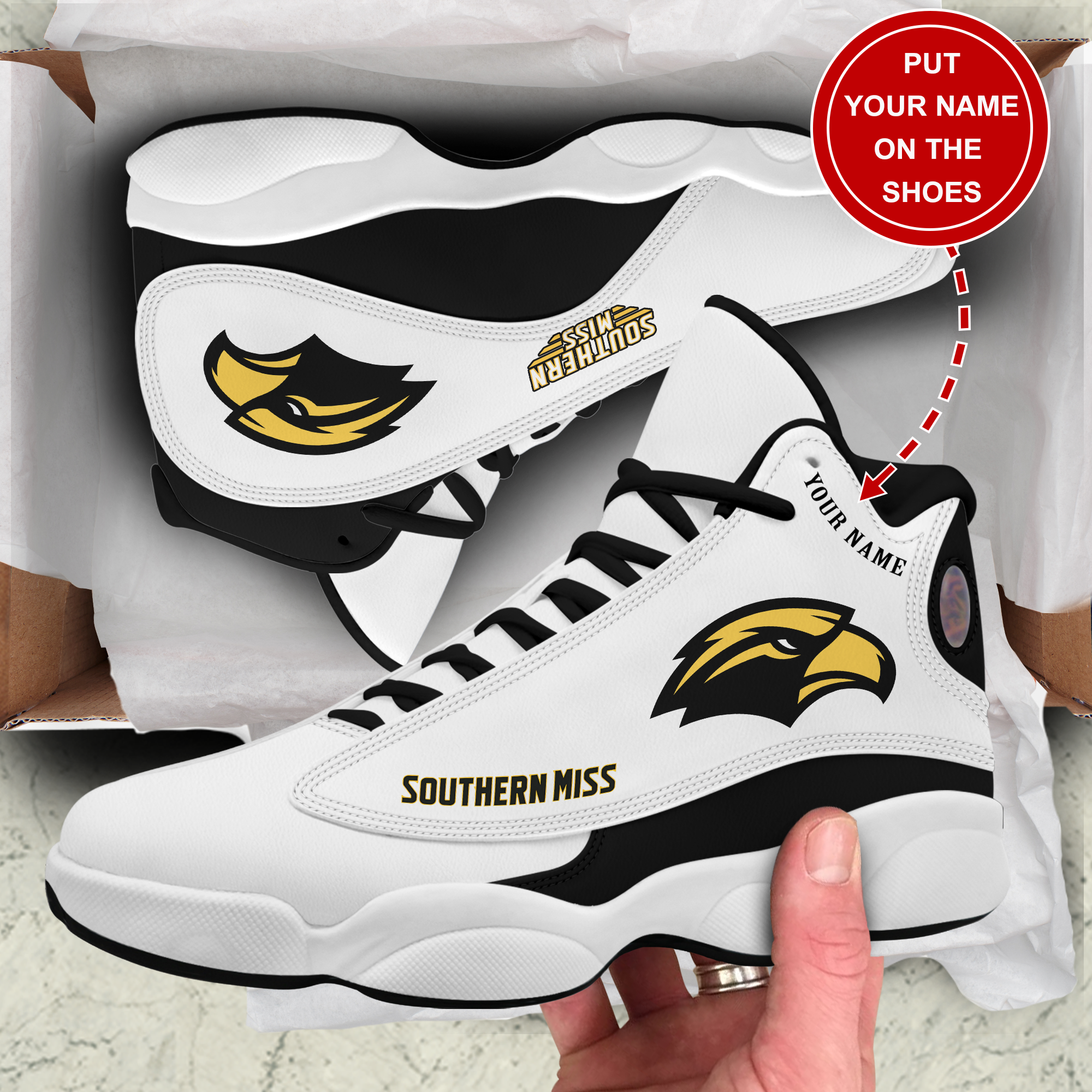 JWFancy Southern Miss Athletics AJ13 Sneakers Shoes For Men And Women