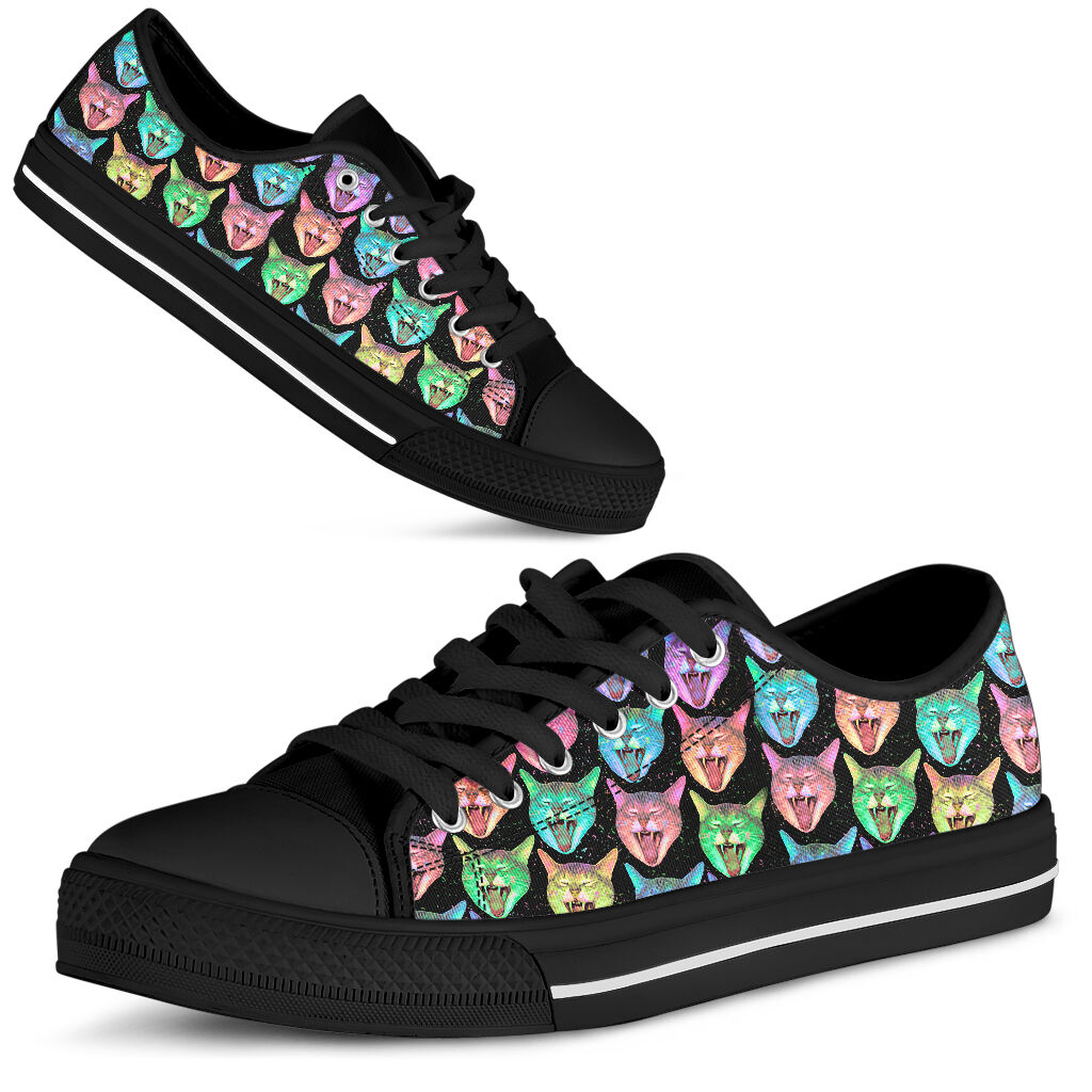 JWFancy Space Cats Cat Low Top Canvas Sneakers Shoes For Men And Women
