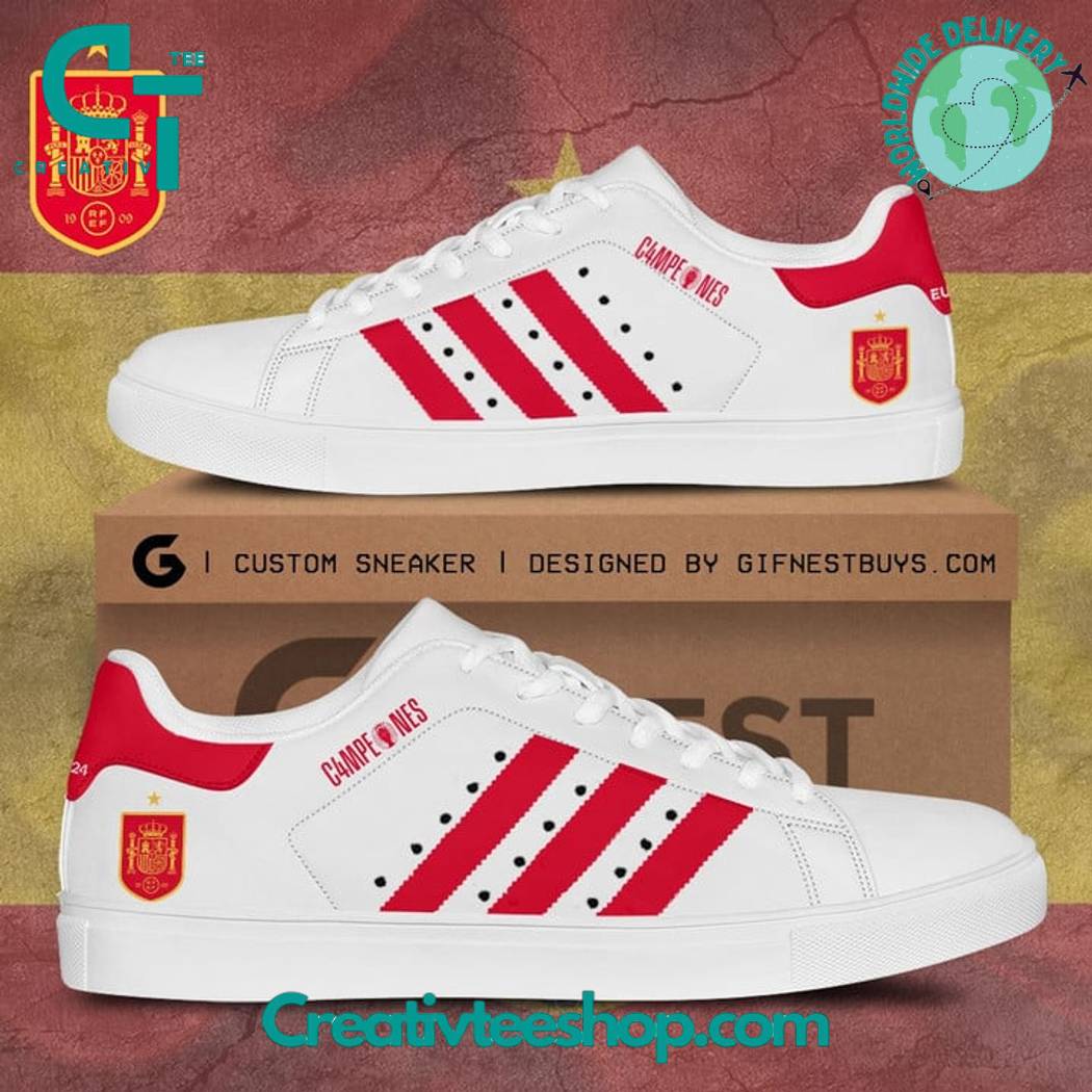 JWFancy Spain National Football Team Skate Stan Shoes Sneakes For Men And Women