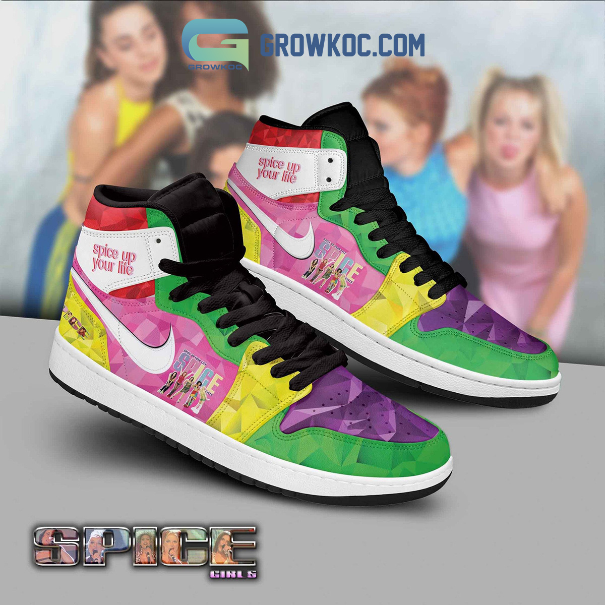 JWFancy Spice Girls AJ1 High Sneakers Shoes For Men And Women