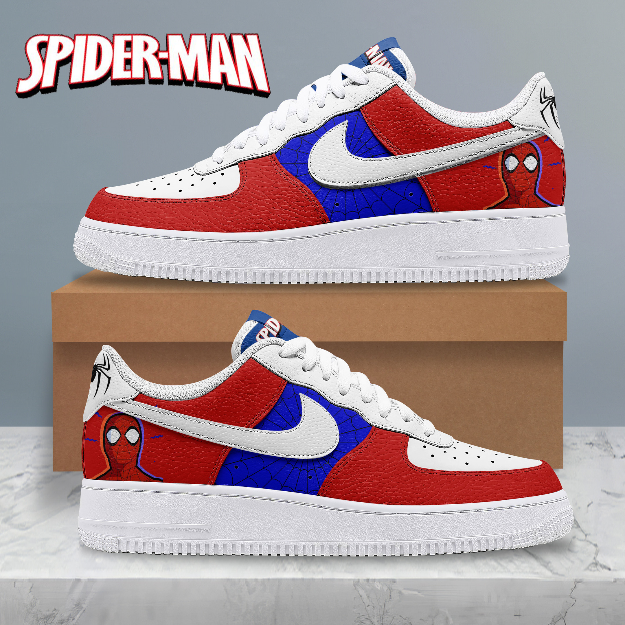 JWFancy Spider Man Air Low-Top Sneakers Shoes For Men And Women