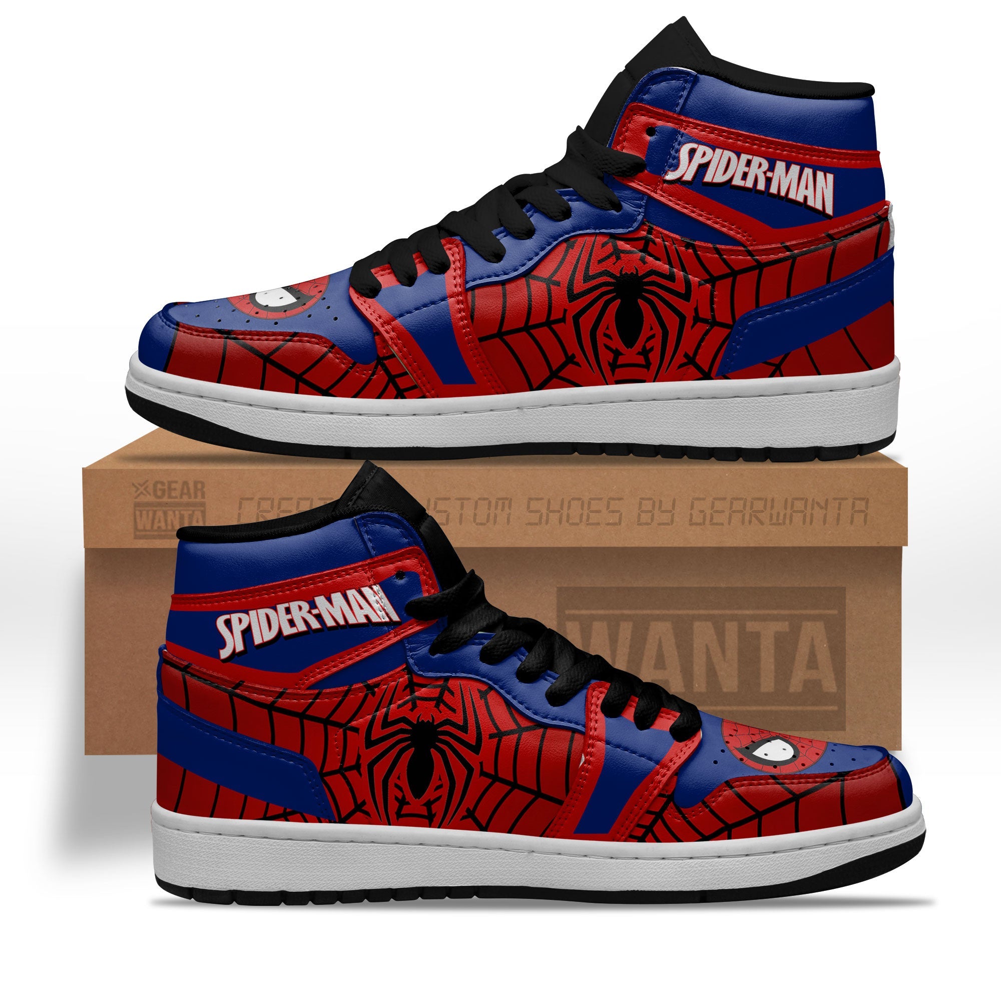 JWFancy Spider-Man AJ1 High Sneakers Shoes For Men And Women