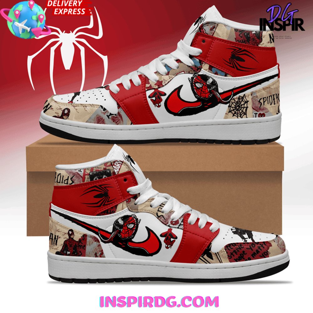 JWFancy Spiderman AJ1 High Sneakers Shoes For Men And Women