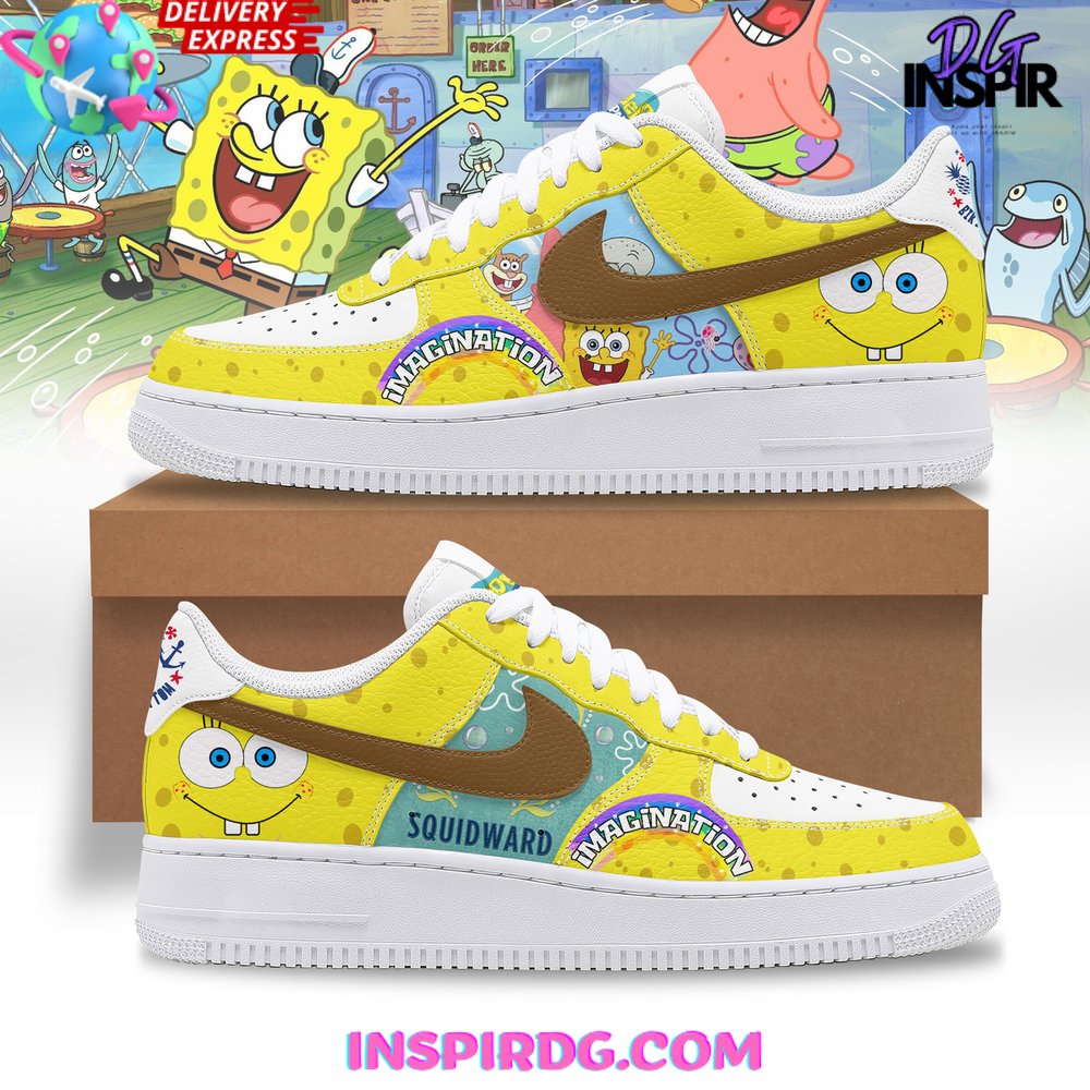 JWFancy SpongeBob Air Low-Top Sneakers Shoes For Men And Women