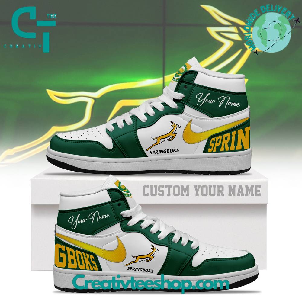 JWFancy Springboks Rugby Union AJ1 High Sneakers Shoes For Men And Women