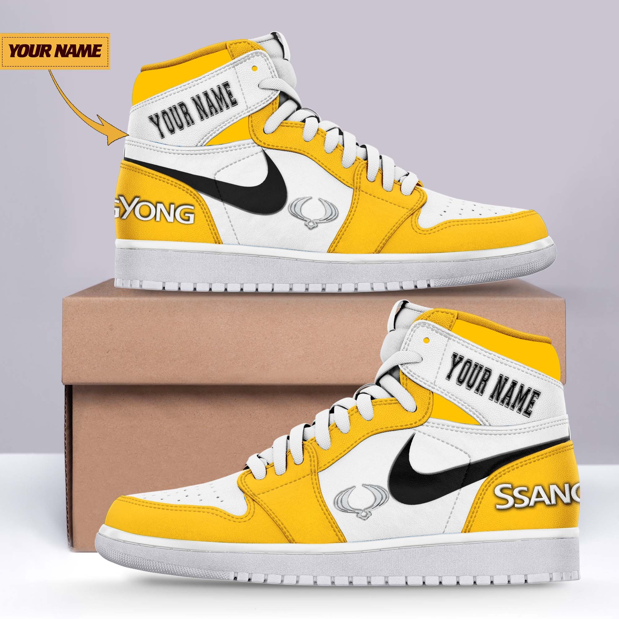 JWFancy SsangYong Motor AJ1 High Sneakers Shoes For Men And Women