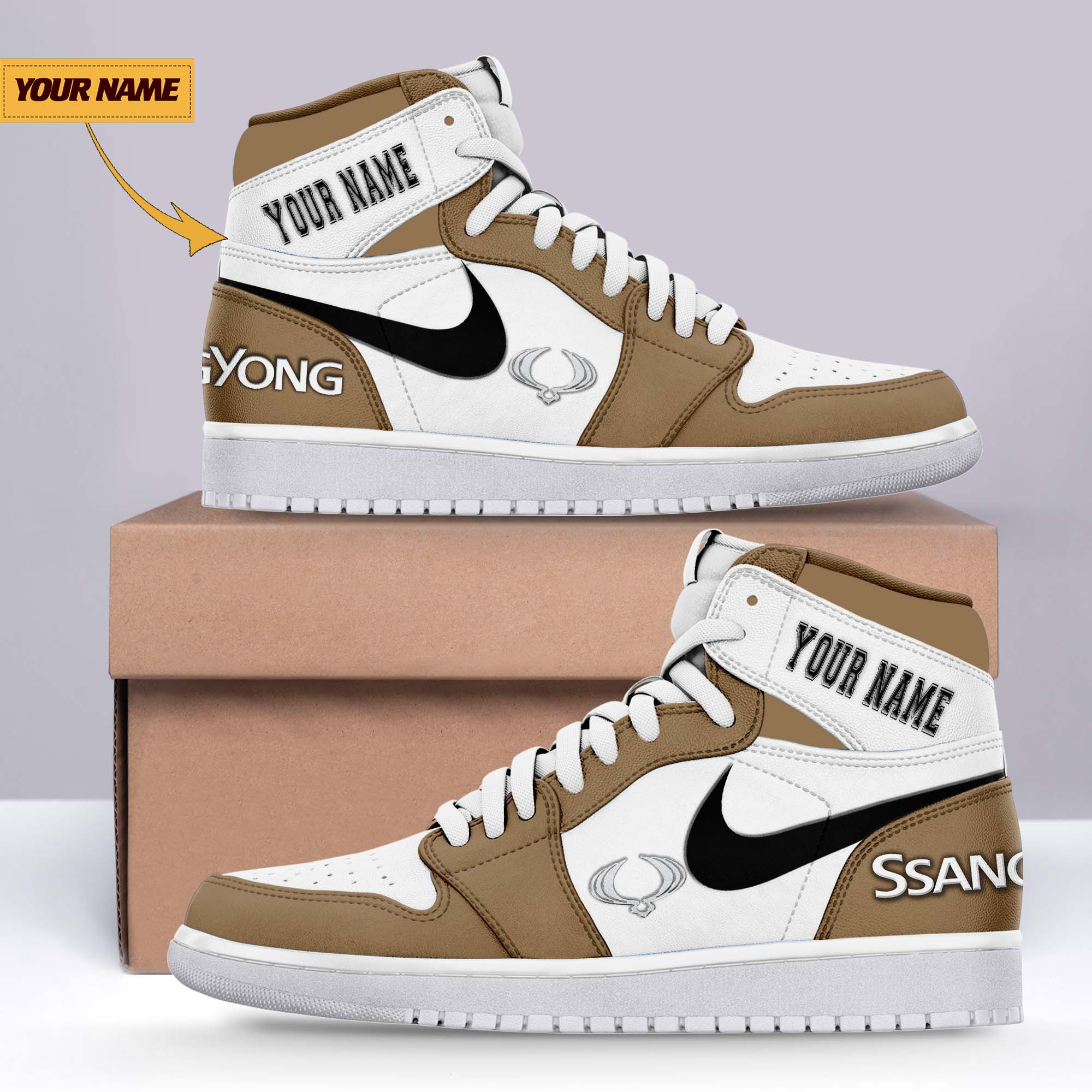 JWFancy SsangYong Motor AJ1 High Sneakers Shoes For Men And Women