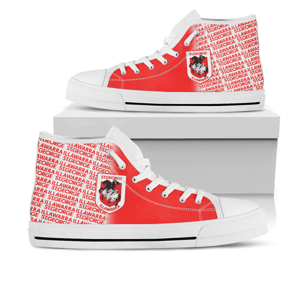JWFancy St. George Illawarra Dragons High Top Canvas Sneakers Shoes For Men And Women