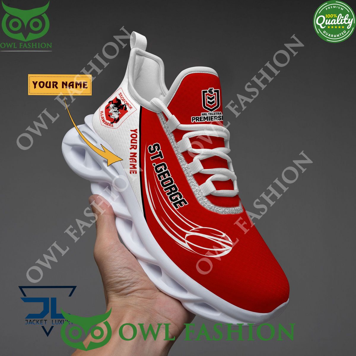 JWFancy St. George Illawarra Dragons Max Soul Shoes Sneakers For Men And Women